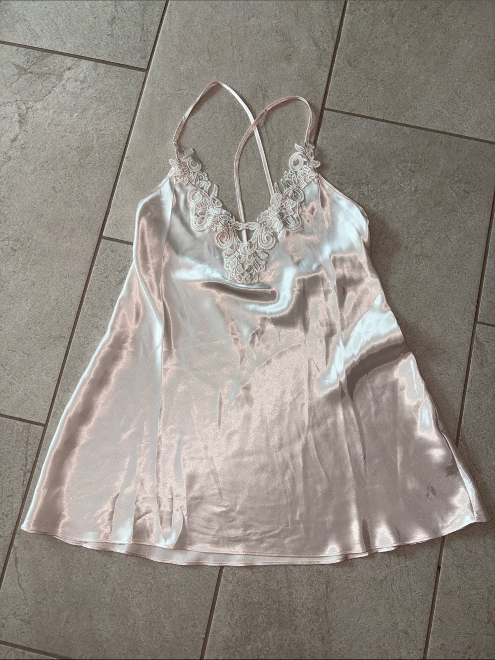 In Bloom by Jonquil Raelynn Lace Trim Satin Chemise